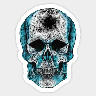 Sugar skull, Skull art Blue mask skull Sticker